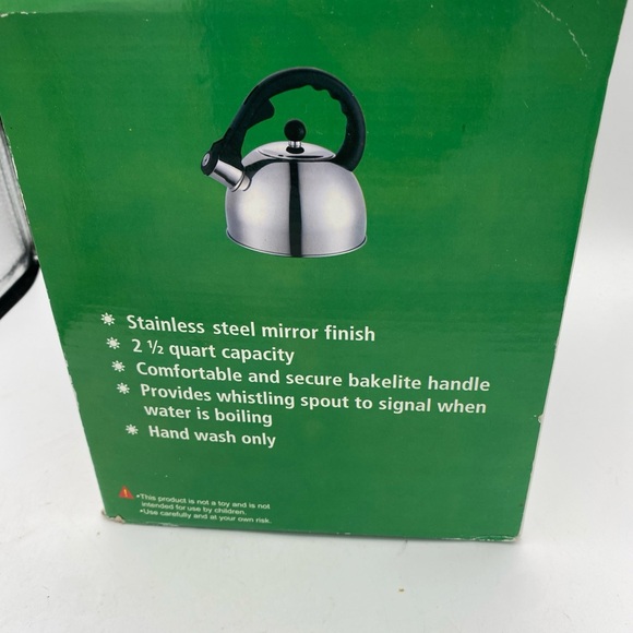 VTG Cook Supreme Whistling Tea Kettle Stainless Steel Bakelite Handle 2 1/2 Qt - Picture 11 of 15